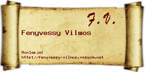 Fenyvessy Vilmos névjegykártya